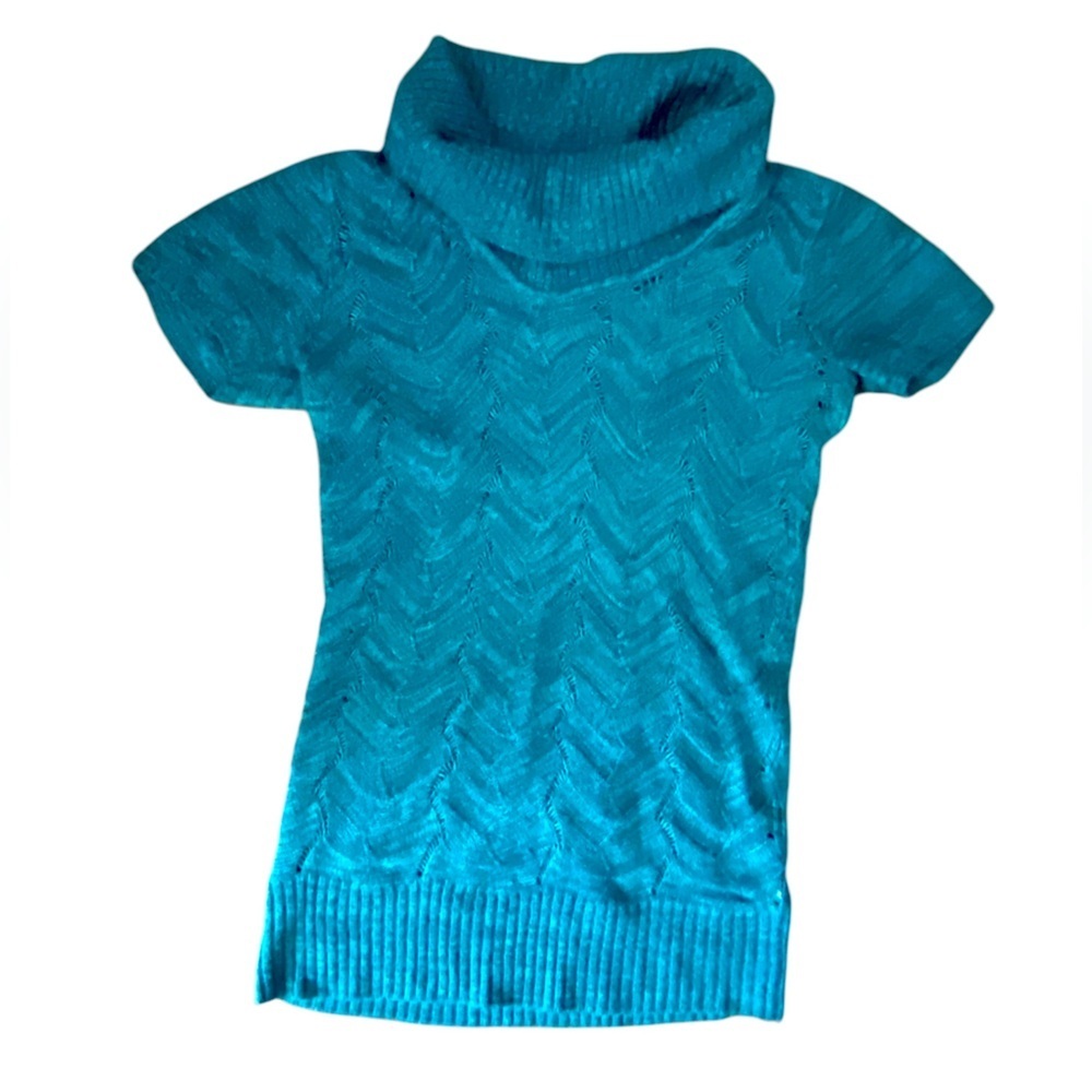 Revolution by Ricki's Teal Cowl Neck Sweater Small